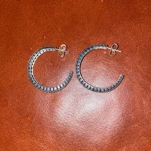 John Hardy dot silver earrings.